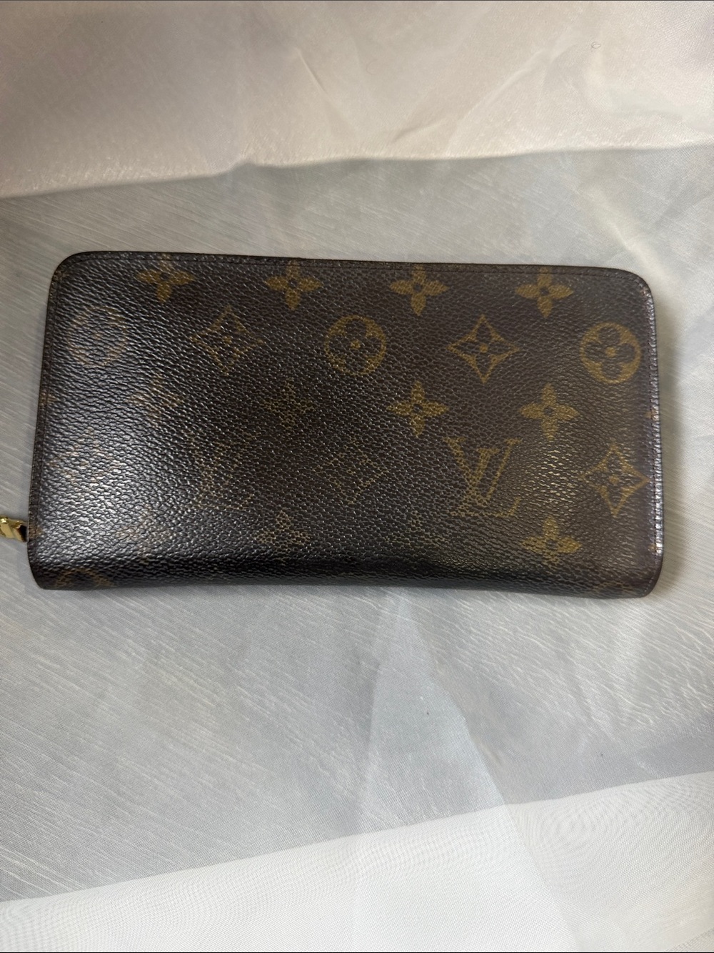 Louis Vuitton Monogram Canvas Zip-Around Wallet in Brown